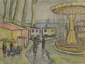 DILLON Gerard Fairground In The Rain, DILLON Gerard Fairground In The Rain,