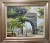 DILLON John Figures Before A Triumphal Arch On A Tree Lined Avenue DILLON John Figures Before A Triumphal Arch On A Tree Lined Avenue