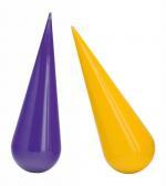 DISTEL Herbert Two Drop Shaped Objects In Purple And Yellow. DISTEL Herbert Two Drop Shaped Objects In Purple And Yellow.