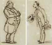 DISTELI Martin Corpulent Man With Folded Hands, Young Manwith Barrel And Basket. DISTELI Martin Corpulent Man With Folded Hands, Young Manwith Barrel And Basket.