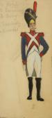 DOBUZHINSKII Mstislaw Valerianov Costume Design For Tin Soldier From Nikita Balieff's Revue "la Chauve-souris" (the Bat) DOBUZHINSKII Mstislaw Valerianov Costume Design For Tin Soldier From Nikita Balieff's Revue "la Chauve-souris" (the Bat)