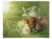 DOLLET A. L'arrosoir Et Le Bouquet De Pivoines DOLLET A. L'arrosoir Et Le Bouquet De Pivoines