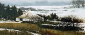 DOMINGUEZ Miguel Winter Landscape With Barn DOMINGUEZ Miguel Winter Landscape With Barn