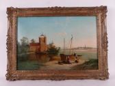 DOMMERSEN William Raymond Dutch Harbor Scene DOMMERSEN William Raymond Dutch Harbor Scene