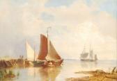 DOMMERSHUIJZEN Pieter Cornelis Boats At Anchor In Calm Waters DOMMERSHUIJZEN Pieter Cornelis Boats At Anchor In Calm Waters
