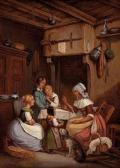 DONEUX Alexandre "mutter Unterweist Ihre Kinder - Stubeninterieur" DONEUX Alexandre "mutter Unterweist Ihre Kinder - Stubeninterieur"