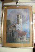 DONNE Henry Richard Beadon A Mediterranean Lakeside Village DONNE Henry Richard Beadon A Mediterranean Lakeside Village