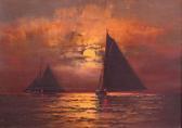 DORIAN C.S. Sailboats At Sunset DORIAN C.S. Sailboats At Sunset