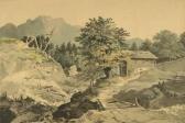 DORNER Johann Jakob II Oberbayerische Gebirgslandschaft Mit Hütte. DORNER Johann Jakob II Oberbayerische Gebirgslandschaft Mit Hütte.