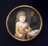 DOUCET Louis-Jean Portrait D'un Jeune Garçon Jouant À La Toupie Accoudé À Une Table DOUCET Louis-Jean Portrait D'un Jeune Garçon Jouant À La Toupie Accoudé À Une Table