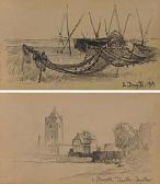 DOUZETTE Louis, Carl Ludwig Fischernetze Am Bodden DOUZETTE Louis, Carl Ludwig Fischernetze Am Bodden