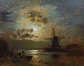 DOUZETTE Louis, Carl Ludwig Flußlandschaft Im Mondschein DOUZETTE Louis, Carl Ludwig Flußlandschaft Im Mondschein