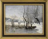 DOVERA Achille Battuta Di Caccia Nel Paesaggio Innevato DOVERA Achille Battuta Di Caccia Nel Paesaggio Innevato