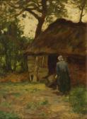 DOWNIE John Patrick Elderly Woman By A Barn DOWNIE John Patrick Elderly Woman By A Barn