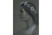 DOYLE Henry Portrait Of A Young Woman With Flowers In Her Hair DOYLE Henry Portrait Of A Young Woman With Flowers In Her Hair