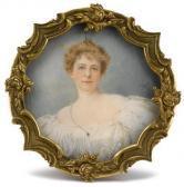 DRAYTON TAYLOR Emily Miniature Portrait Of Mrs. Albert C. Barney DRAYTON TAYLOR Emily Miniature Portrait Of Mrs. Albert C. Barney