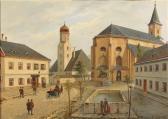 DRECKER Heinrich Market Square In Goldenstein According To Old Inscription On The Reverse DRECKER Heinrich Market Square In Goldenstein According To Old Inscription On The Reverse
