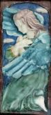 DRESSLER Conrad A Medmenham Pottery Wall Panel Of An Angel DRESSLER Conrad A Medmenham Pottery Wall Panel Of An Angel
