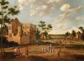 DROOGSLOOT Cornelis Belebte Dorfstrasse DROOGSLOOT Cornelis Belebte Dorfstrasse