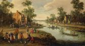 DROOGSLOOT Cornelis Holländisches Dorf An Einem Kanal DROOGSLOOT Cornelis Holländisches Dorf An Einem Kanal