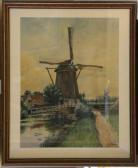 DROST P. Polderlandschap Met Molen DROST P. Polderlandschap Met Molen