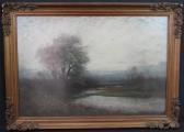 DRUMMOND J. Nelson 'morning On The Mole' A River Landscape With Figures On The Bank DRUMMOND J. Nelson 'morning On The Mole' A River Landscape With Figures On The Bank