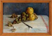 DU BOSCH Odette Nature Morte Aux Pommes Et Raisins DU BOSCH Odette Nature Morte Aux Pommes Et Raisins