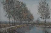 DUBOIS Fernand Paisaje Con Río Y Árboles DUBOIS Fernand Paisaje Con Río Y Árboles