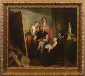 DUBOIS Francois Besuch Der Familie Im Atelier Des Malers DUBOIS Francois Besuch Der Familie Im Atelier Des Malers