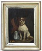DUDLEY Charles A Faithful Friend, A Dog Sat With A Cello And Pewter Jug DUDLEY Charles A Faithful Friend, A Dog Sat With A Cello And Pewter Jug