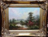 DUFFIELD Peter River Scene With Boat DUFFIELD Peter River Scene With Boat
