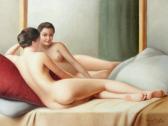 DUFLOS Robert Nu Au Miroir DUFLOS Robert Nu Au Miroir