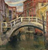DUFRENOY Georges Pont Sur Le Petit Canal À Venise DUFRENOY Georges Pont Sur Le Petit Canal À Venise