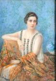 DUHAMEL-HORMAIN Jeanne Élégante Au Châle DUHAMEL-HORMAIN Jeanne Élégante Au Châle
