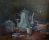 DULAC Guillaume Sugar Bowl
Liqueur Decanter Etc On A Cloth DULAC Guillaume Sugar Bowl
Liqueur Decanter Etc On A Cloth