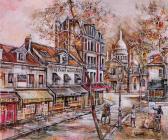 DUMONT Claude « Paris Montmartre Matin D’’’’automne Place Du Tertre » DUMONT Claude « Paris Montmartre Matin D’’’’automne Place Du Tertre »