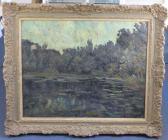 DUMONT Pierre Jean Lake Bordered By Trees DUMONT Pierre Jean Lake Bordered By Trees