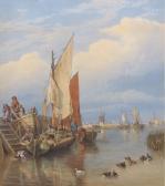 DUNCAN Edward A Harbor With Sailboats And Fishermen DUNCAN Edward A Harbor With Sailboats And Fishermen