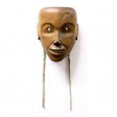 DUNCAN LEONARD Mask Haida Carved Mask With Leather Straps DUNCAN LEONARD Mask Haida Carved Mask With Leather Straps