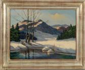 DUNCAN T.C. Snow-filled Valley With Pond And Distant Mountain DUNCAN T.C. Snow-filled Valley With Pond And Distant Mountain