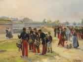 DUPRAY Henry Louis Untitled - Military Scene With Drum Corps DUPRAY Henry Louis Untitled - Military Scene With Drum Corps