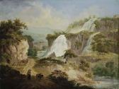 DUPRE Daniel A Mountainous Italianate Landscape With A Peasant Woman Carryingher Child On A Road, A Traveller Resting Beyond DUPRE Daniel A Mountainous Italianate Landscape With A Peasant Woman Carryingher Child On A Road, A Traveller Resting Beyond