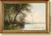 DURIEUX Emile Pêcheur Au Bord De L'étang DURIEUX Emile Pêcheur Au Bord De L'étang