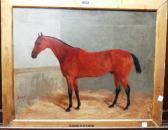 DUVAL Claude Singlestick; Dalesman; Bay Horse In A Stable Interior DUVAL Claude Singlestick; Dalesman; Bay Horse In A Stable Interior