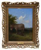 DUVALL John A Donkey And Foal In Landscape DUVALL John A Donkey And Foal In Landscape