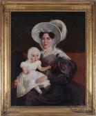 DUVERGIER Portrait Of A Mother And Child DUVERGIER Portrait Of A Mother And Child