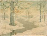 EARHART John Franklin ''winter Scene In Cinncinnati EARHART John Franklin ''winter Scene In Cinncinnati