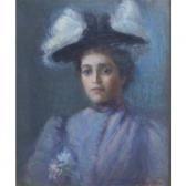 earl wood mary Portrait Of A Lady In A Black Hat earl wood mary Portrait Of A Lady In A Black Hat