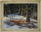 EARLE A. TITUS Dappled Sunlight In Snowy Woodland. EARLE A. TITUS Dappled Sunlight In Snowy Woodland.