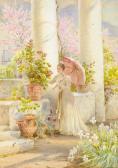 EARLE Charles A Spring Morning In A Garden At Amalfi EARLE Charles A Spring Morning In A Garden At Amalfi